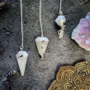 Moonstone Crystal pendulum