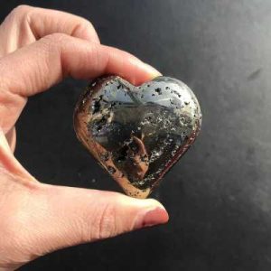 Pyrite Crystal heart